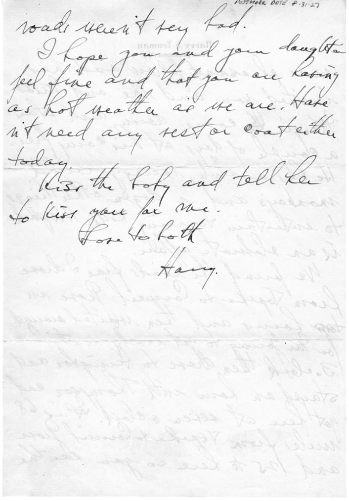 Harry S. Truman to Bess W. Truman