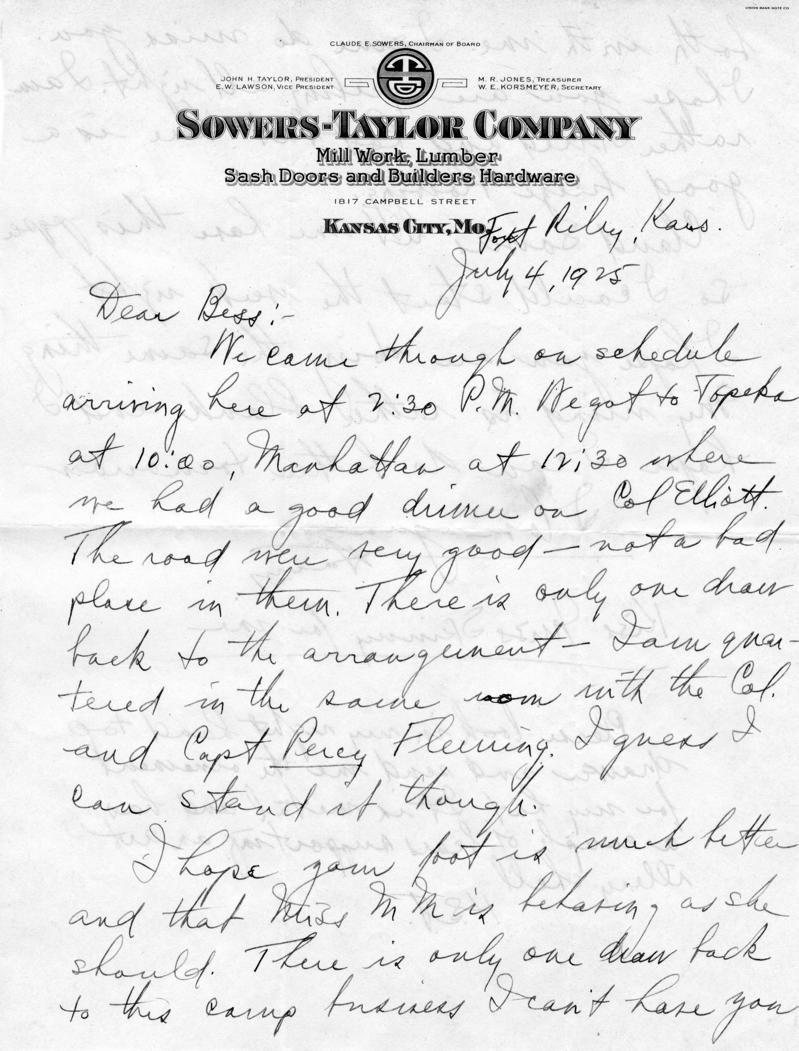 Harry S. Truman to Bess Wallace Truman