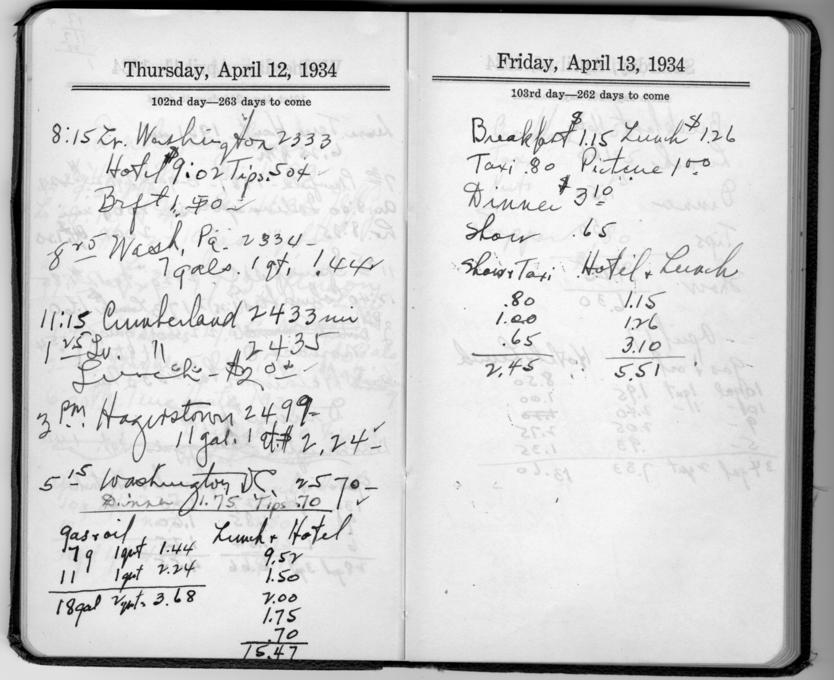 Diary appointment book of Harry S. Truman