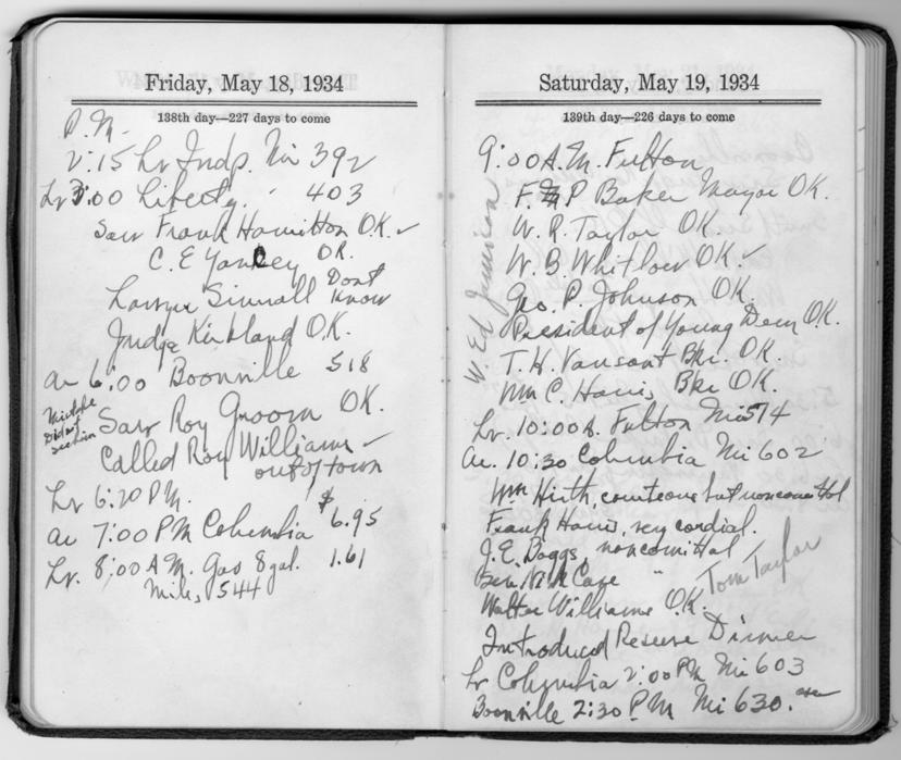 Diary appointment book of Harry S. Truman