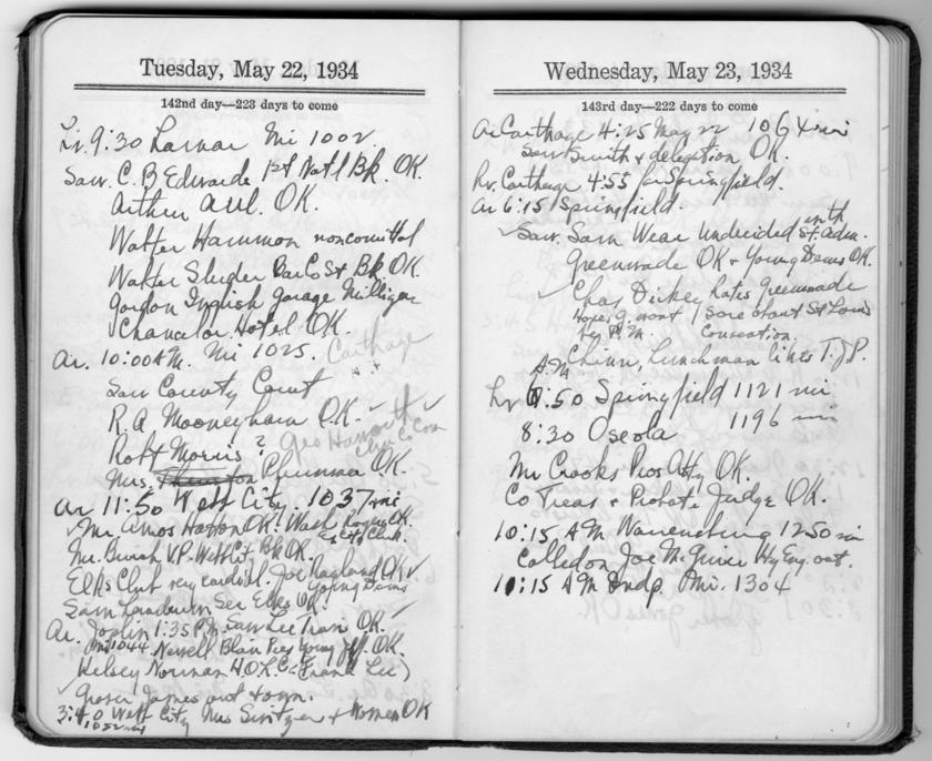 Diary appointment book of Harry S. Truman