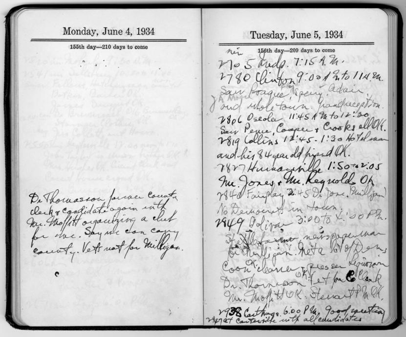 Diary appointment book of Harry S. Truman