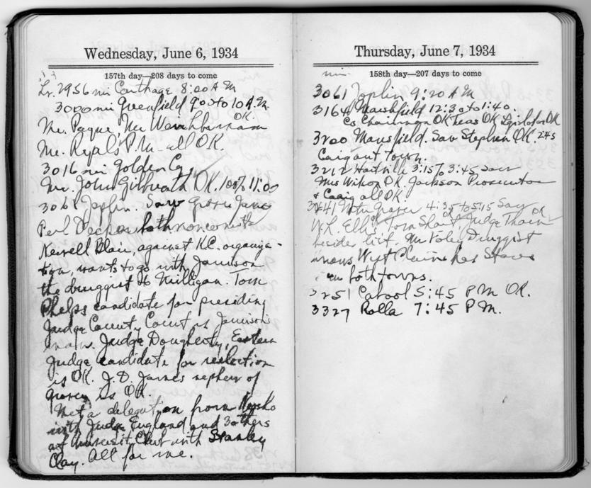 Diary appointment book of Harry S. Truman