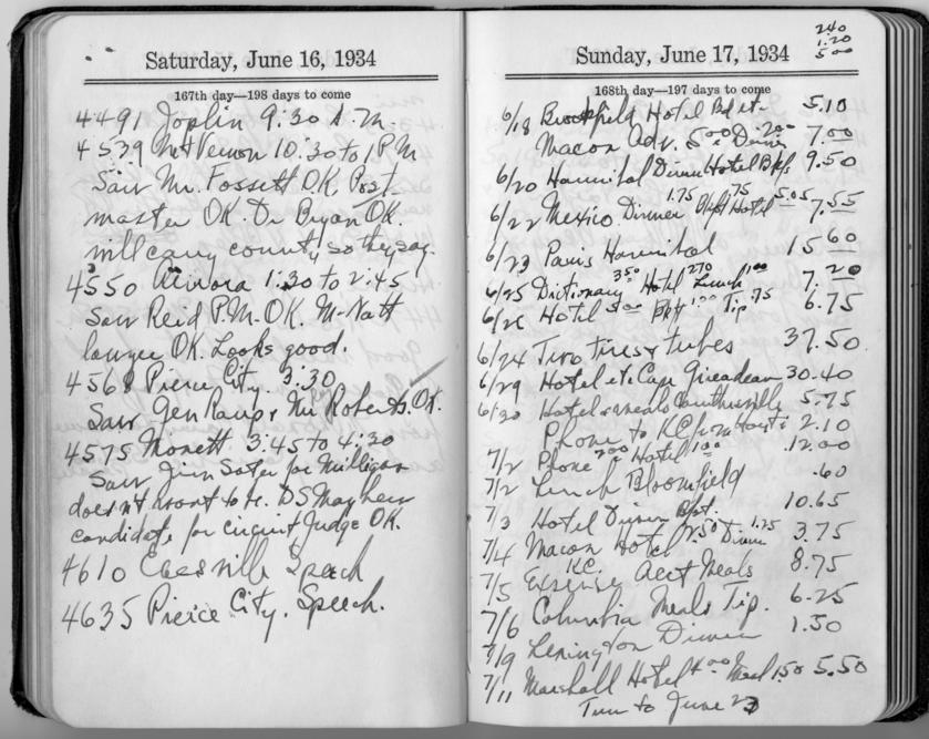 Diary appointment book of Harry S. Truman