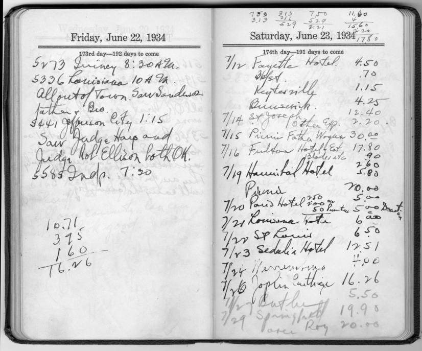 Diary appointment book of Harry S. Truman