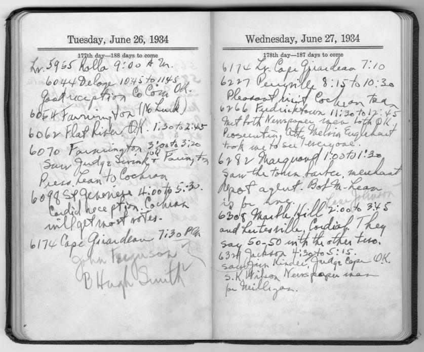 Diary appointment book of Harry S. Truman