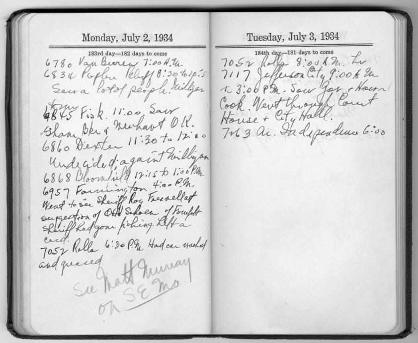 Diary appointment book of Harry S. Truman