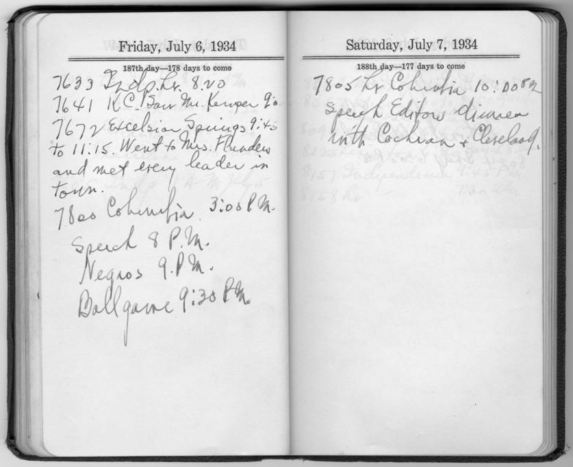 Diary appointment book of Harry S. Truman