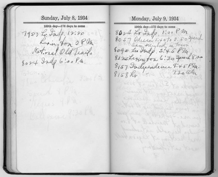 Diary appointment book of Harry S. Truman