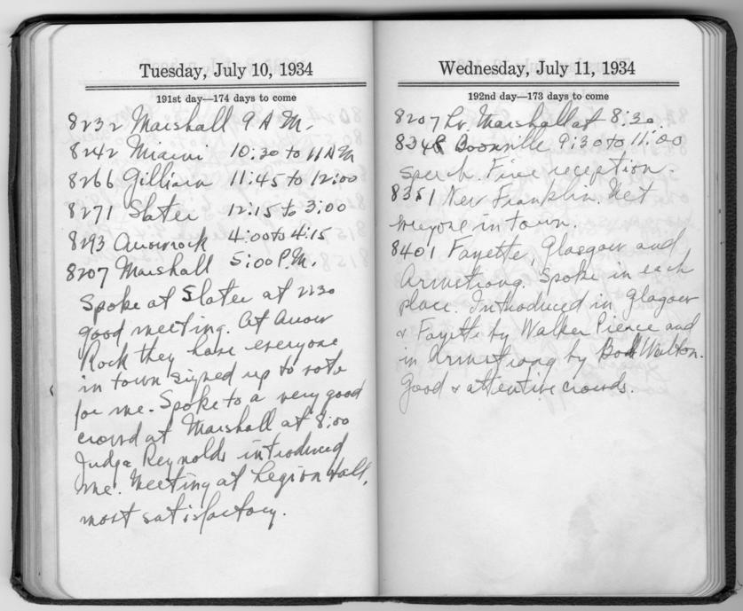 Diary appointment book of Harry S. Truman