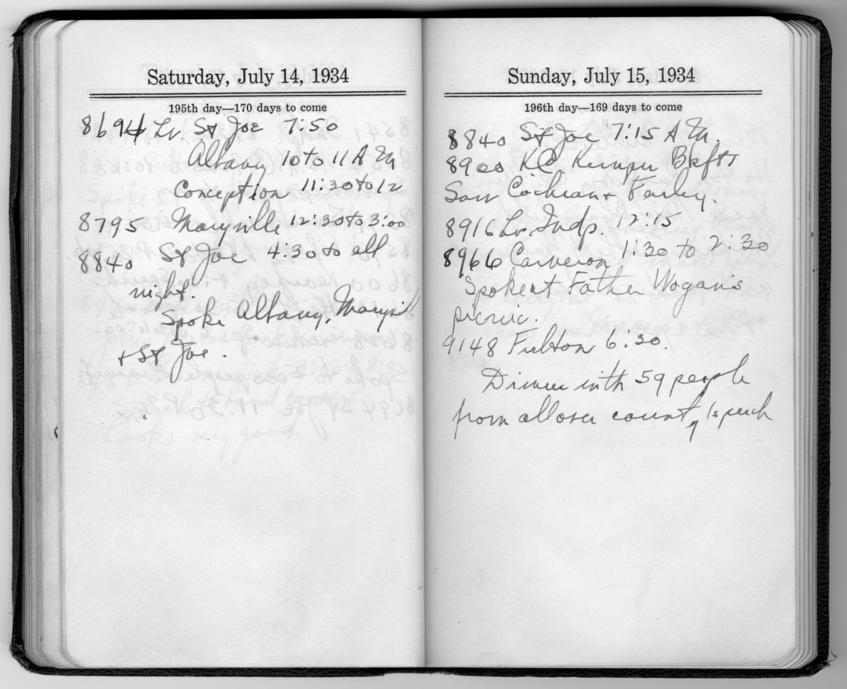 Diary appointment book of Harry S. Truman