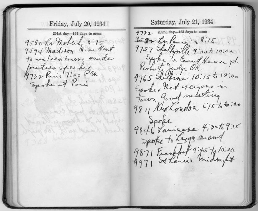 Diary appointment book of Harry S. Truman