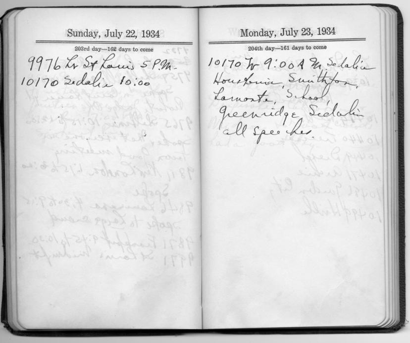 Diary appointment book of Harry S. Truman