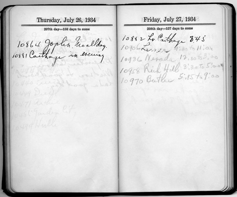 Diary appointment book of Harry S. Truman