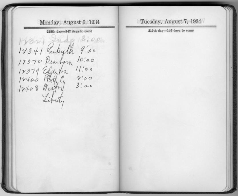 Diary appointment book of Harry S. Truman