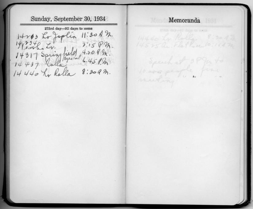 Diary appointment book of Harry S. Truman