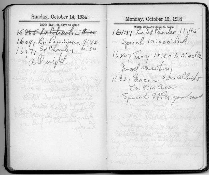 Diary appointment book of Harry S. Truman