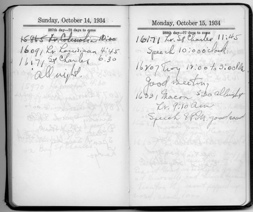 Diary appointment book of Harry S. Truman