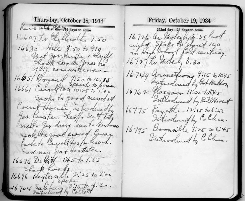 Diary appointment book of Harry S. Truman