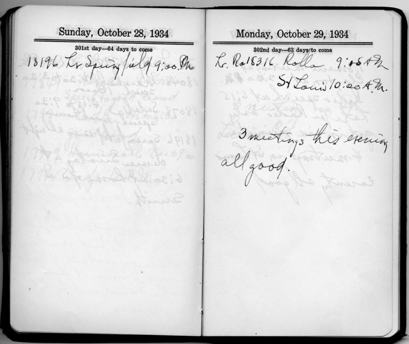 Diary appointment book of Harry S. Truman