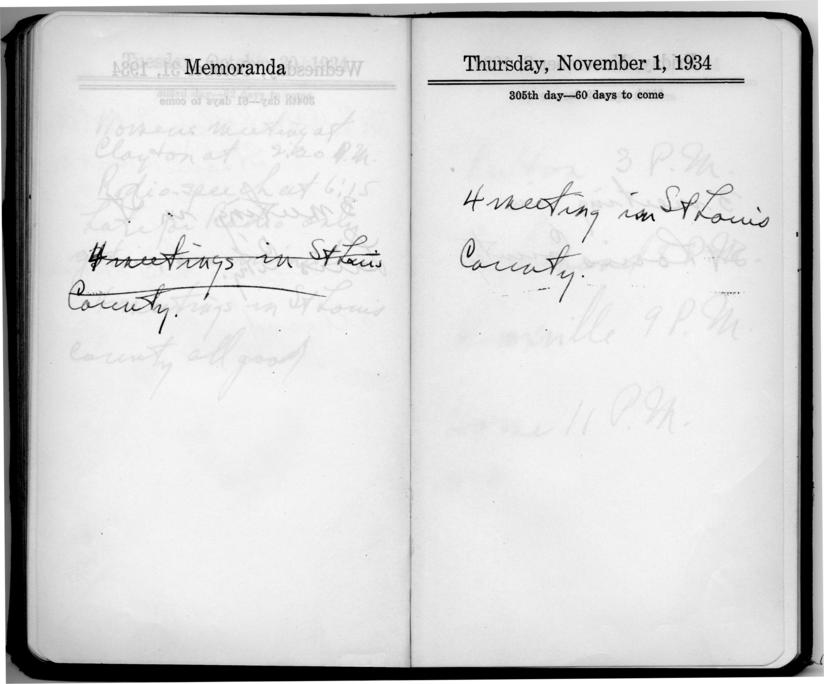 Diary appointment book of Harry S. Truman