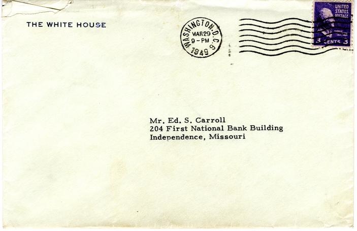 Correspondence between Harry S. Truman and Ed Carroll, with attachments