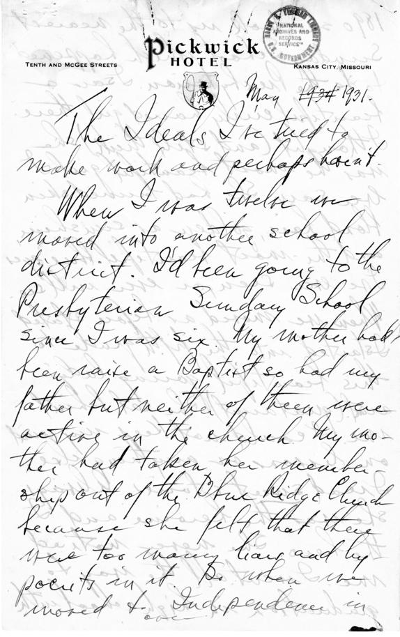 Longhand Note by Harry S. Truman