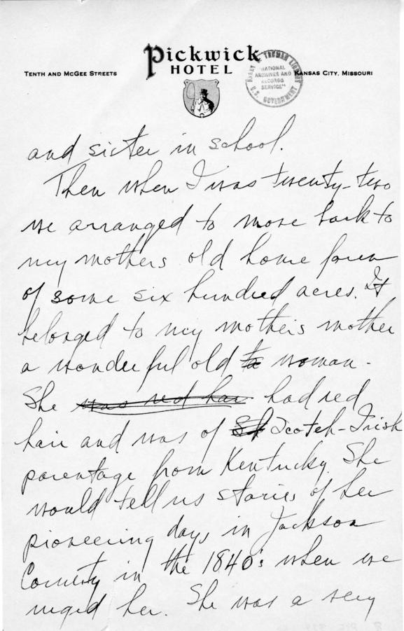 Longhand Note by Harry S. Truman