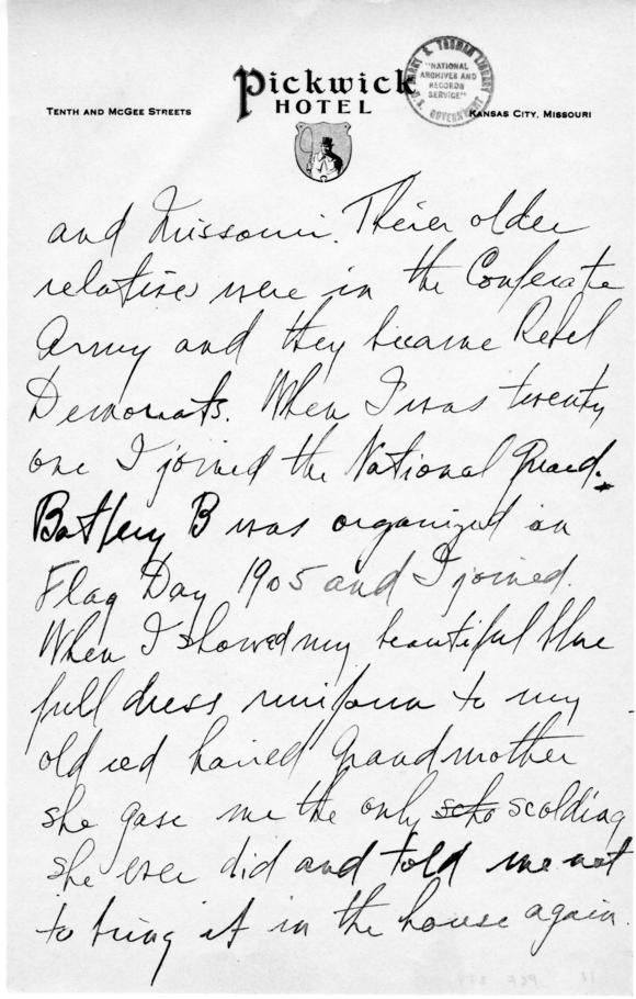 Longhand Note by Harry S. Truman