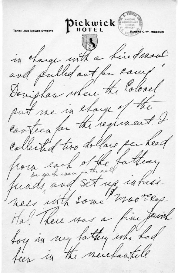 Longhand Note by Harry S. Truman