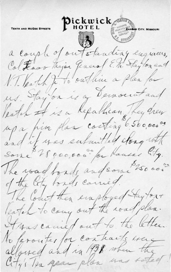 Longhand Note by Harry S. Truman