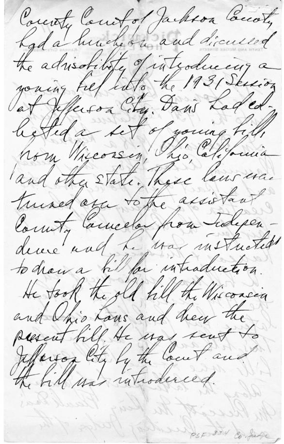 Longhand Note by Harry S. Truman