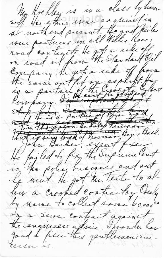 Longhand Note by Harry S. Truman