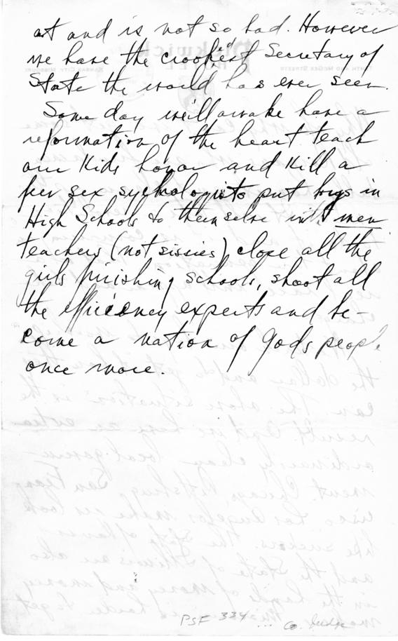 Longhand Note by Harry S. Truman