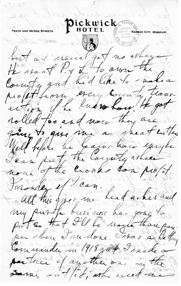 Longhand Note by Harry S. Truman