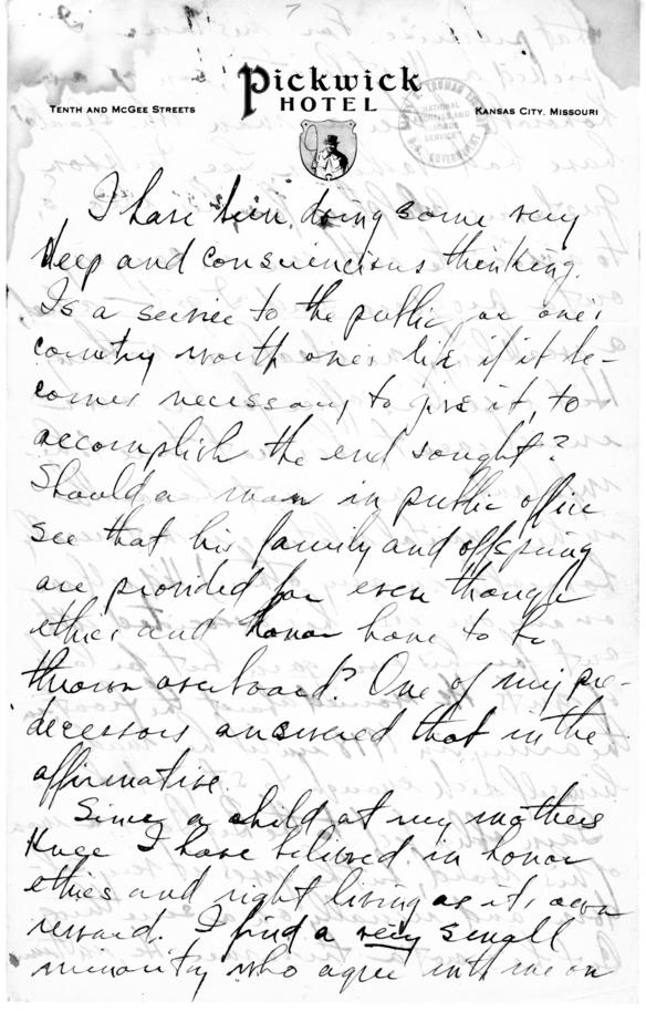 Longhand Note by Harry S. Truman