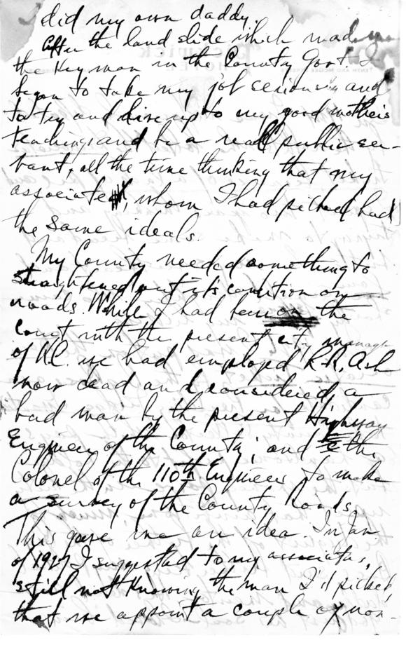 Longhand Note by Harry S. Truman