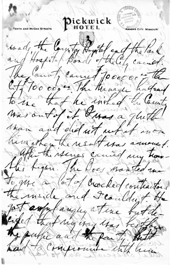 Longhand Note by Harry S. Truman