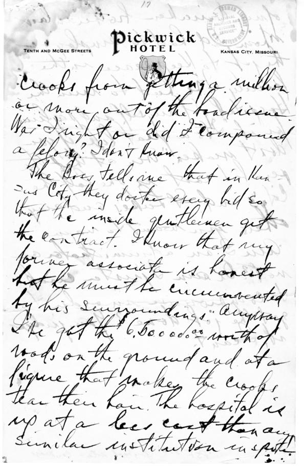 Longhand Note by Harry S. Truman