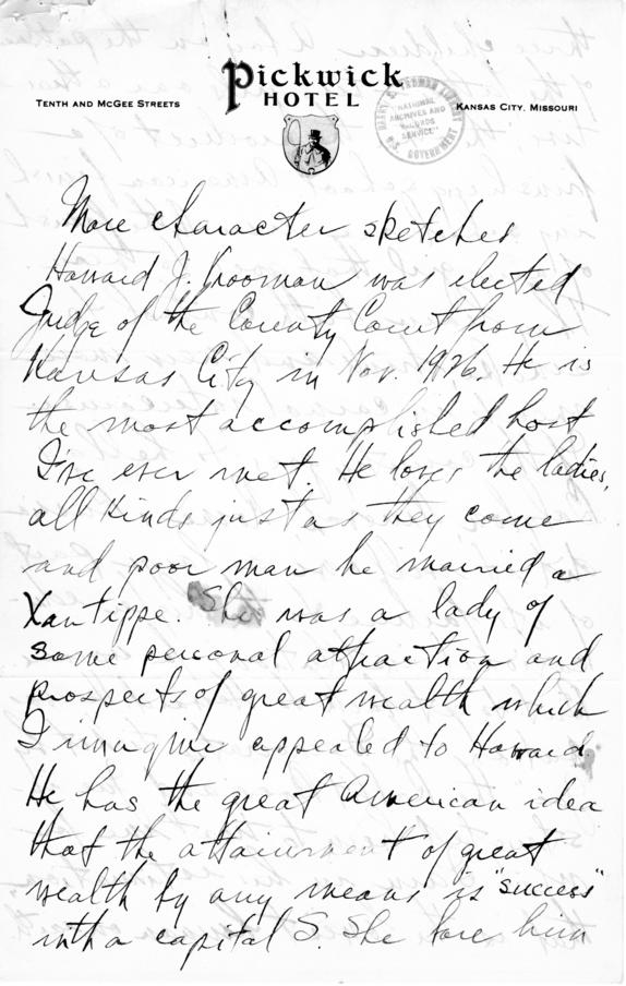 Longhand Note by Harry S. Truman