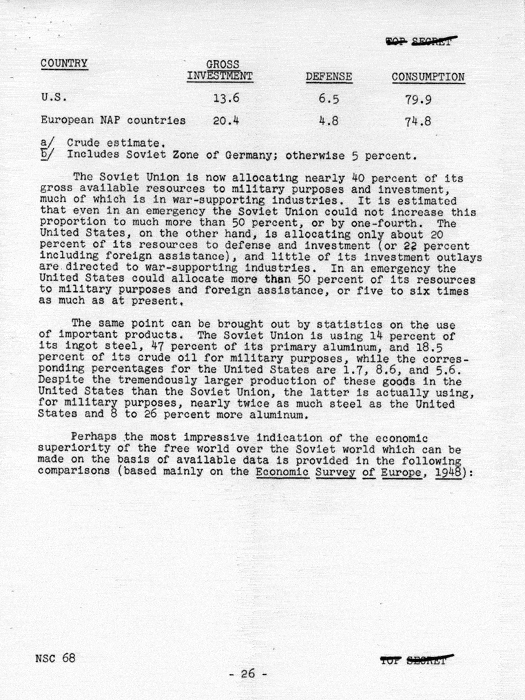 \"A Report to the National Security Council - NSC 68\"