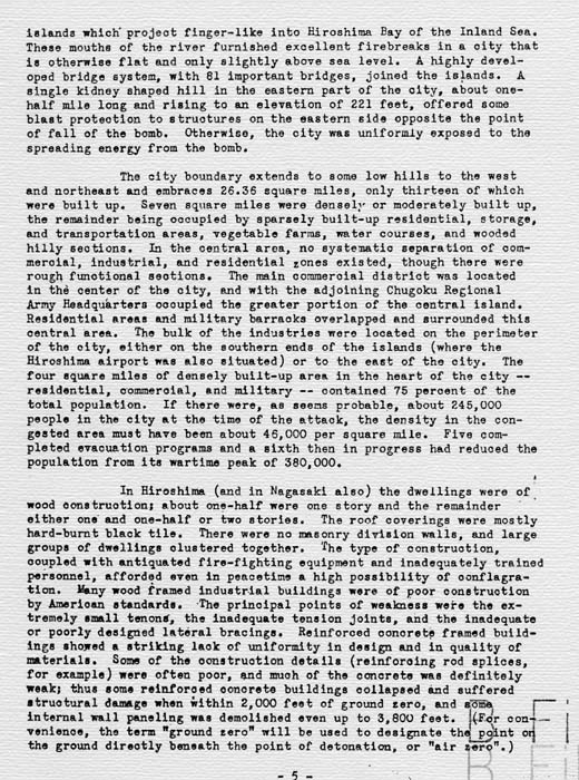 U. S. Strategic Bombing Survey: The Effects of the Atomic Bombings of Hiroshima and Nagasaki