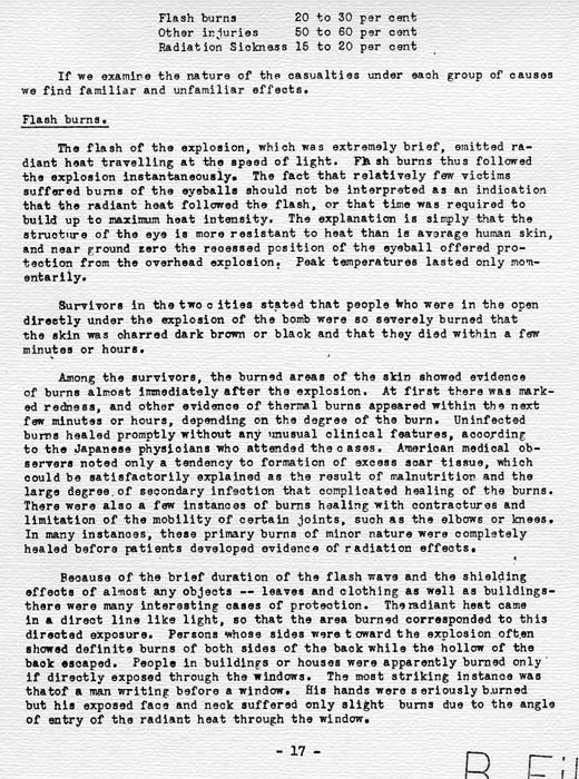 U. S. Strategic Bombing Survey: The Effects of the Atomic Bombings of Hiroshima and Nagasaki