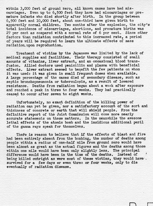 U. S. Strategic Bombing Survey: The Effects of the Atomic Bombings of Hiroshima and Nagasaki