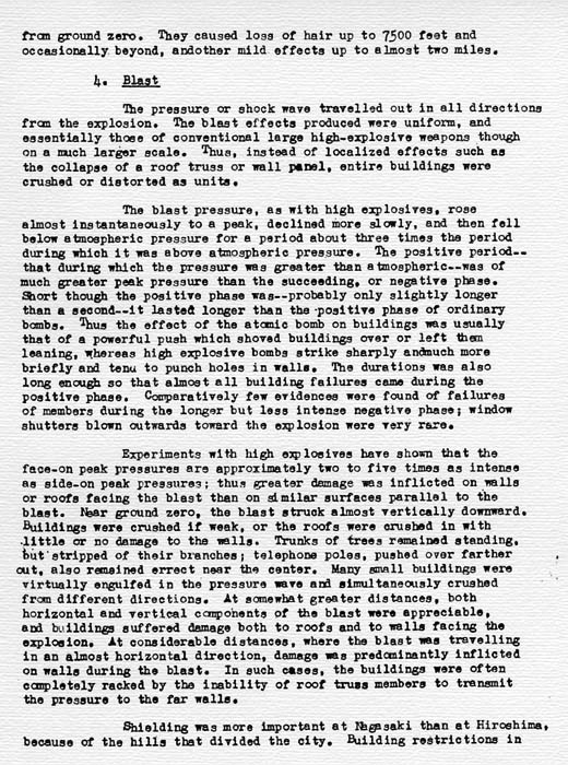 U. S. Strategic Bombing Survey: The Effects of the Atomic Bombings of Hiroshima and Nagasaki