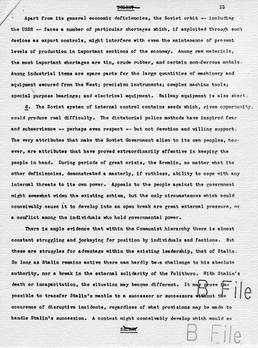 \"Soviet Intentions and Capabilities\"



  
