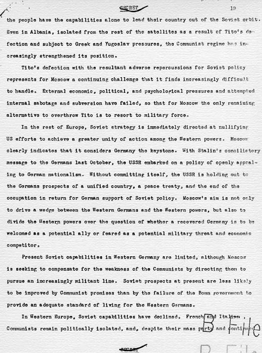 \"Soviet Intentions and Capabilities\"



  
