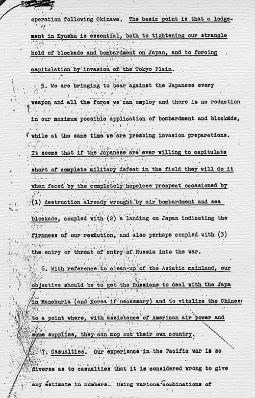 Minutes of Meeting held at the White House