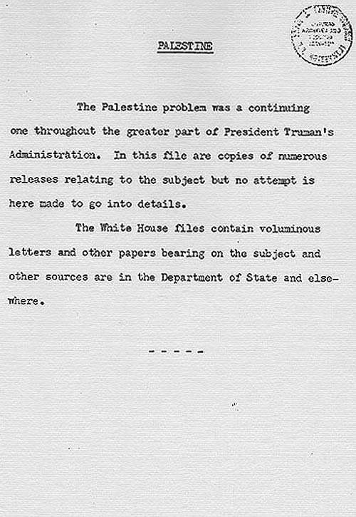 Palestine - Nature of the File