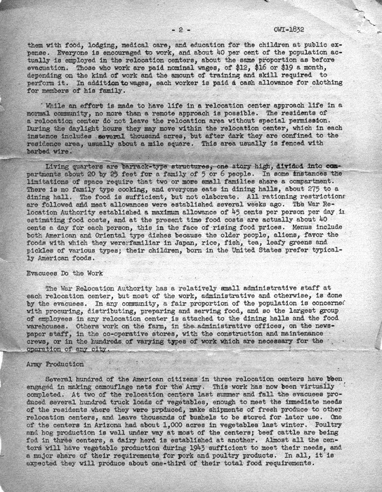News release, statement by Dillon S. Myer, May 14, 1943. Papers of Philleo Nash. 